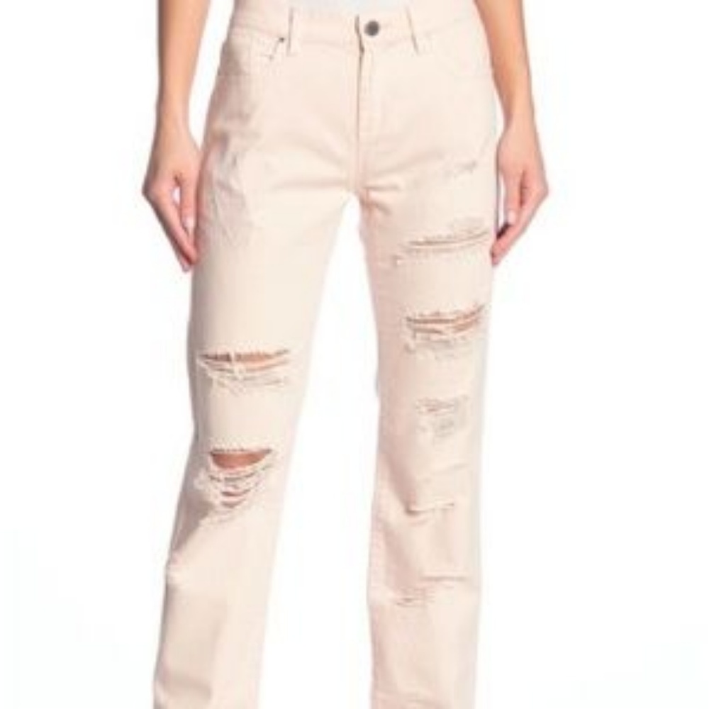 BLANK NYC Pink Distressed Boyfriend Jeans size 27